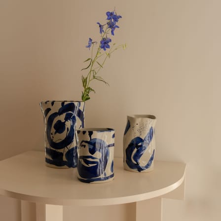 Vase Sophia Medium céramique bleu / H 23 cm - Serax