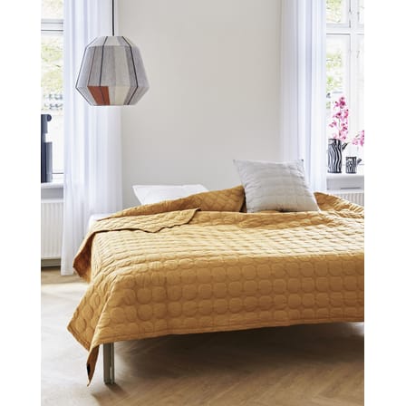 Abat-jour Bonbon Large métal tissu gris beige / Ø 50 cm - Laine tissée main - Hay