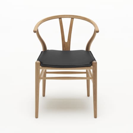 Accessoire  cuir noir / Coussin pour Wishbone Chair - CARL HANSEN & SON