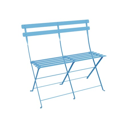 Banquette Bistro métal bleu / Pliante - 2 places / L 88 cm - Fermob