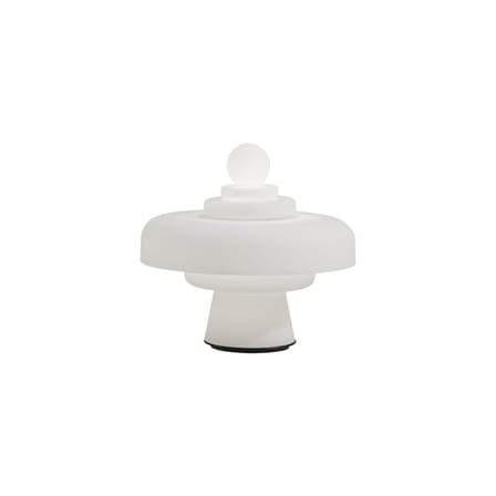 Bodenleuchte Regina glas weiß / LED - Neuauflage Bobo Piccoli, 1968 / Ø 49 x H 45 cm - Fontana Arte