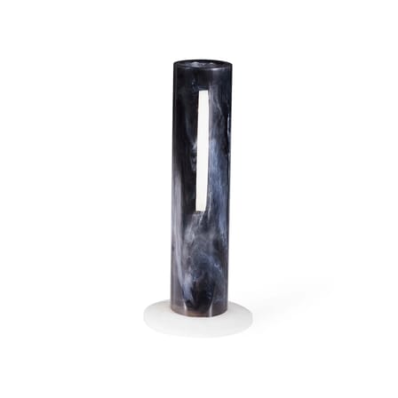 Como Bud vase plastic material black / H 30.5 cm - Marble effect - Jonathan Adler