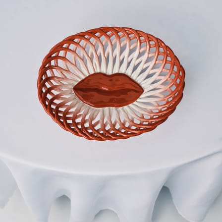 Corbeille Salvador céramique rouge / 27 x 22 cm - Serax