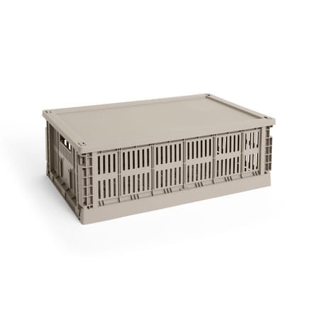 Couvercle  plastique gris / Pour panier Colour Crate Large 35,5 x 54,5 cm - Hay