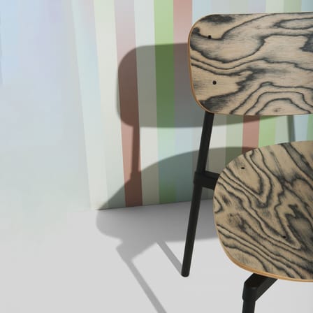 Fauteuil bas Fromme bois naturel / Placage Alpi by Ettore Sottsass, 1980 - Petite Friture