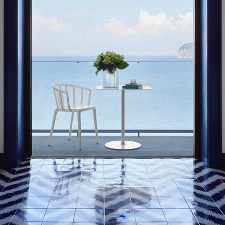 Fauteuil empilable Venice plastique bleu - Kartell