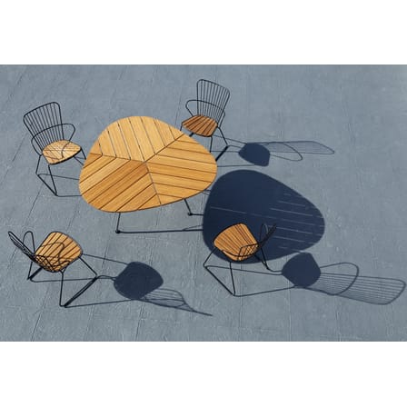 Fauteuil Paon métal vert bois naturel / bambou - Houe