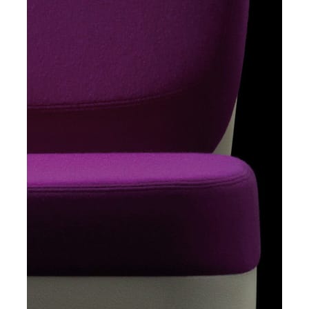 Gepolsterter Sessel Nimrod plastikmaterial textil weiß violett / Marc Newson, 2009 - Magis
