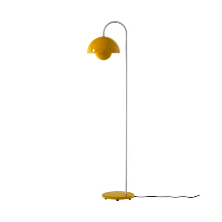 Lampadaire Flowerpot VP12 métal jaune / Verner Panton, 1969 - &tradition