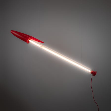 Lampe Bic Lamp rouge / LED - H 178 cm - Seletti