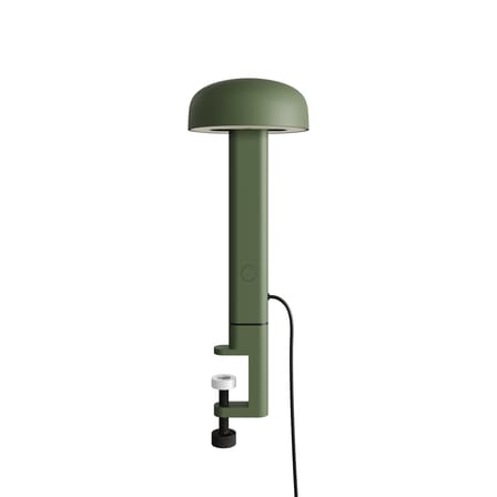 Lampe de table NOD LED métal vert / Base serre-joint  / H 34 cm - TIPTOE