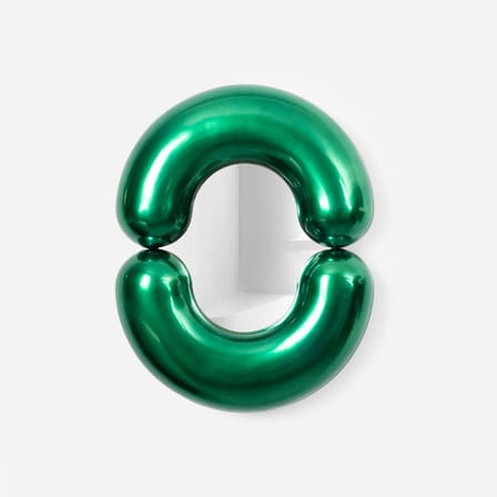 Miroir mural Zodiac Bumper Small céramique vert / L 55 x H 70 cm - Jean-Baptiste Fastrez, 2020 - Moustache