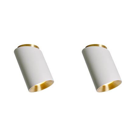 Pack promo  métal blanc / Set 2 plafonniers Tobo C 85 - Ø 8,5 x H 14,6 cm - DCW éditions