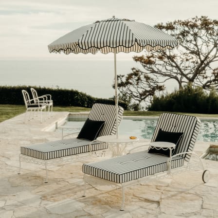 The Club Monaco Parasol textile black / Ø 200 cm - BUSINESS & PLEASURE