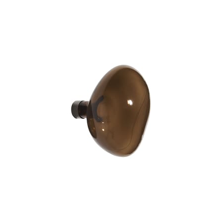 Patère Bubble Large verre marron / Ø 15 cm - Soufflé bouche - Petite Friture
