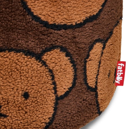 Pouf bambini Point x Miffy tessuto marrone / Tessuto soffice - Ø 50 cm - Fatboy
