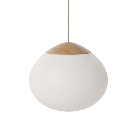 Suspension Acorn verre blanc / Ø 32 cm - chêne - Bolia