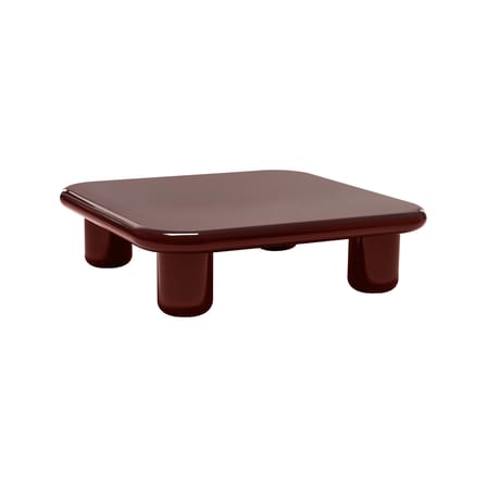 Table basse Bilbao bois rouge / 120 x 120 x H 31 cm - Mogg
