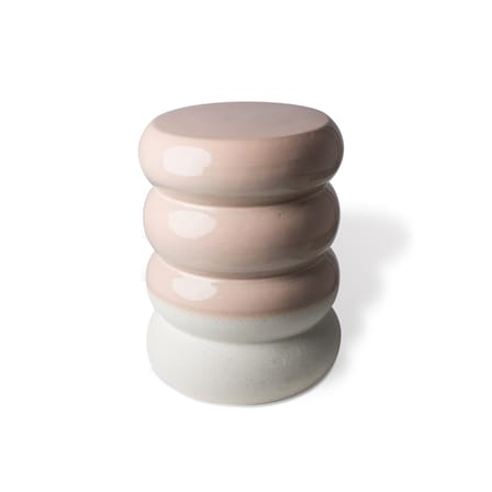 Table d'appoint Chubby céramique rose / Céramique - Ø34 x H44 cm - POLSPOTTEN
