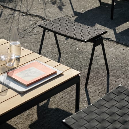 Tabouret Ville AV46 tissu noir - &tradition