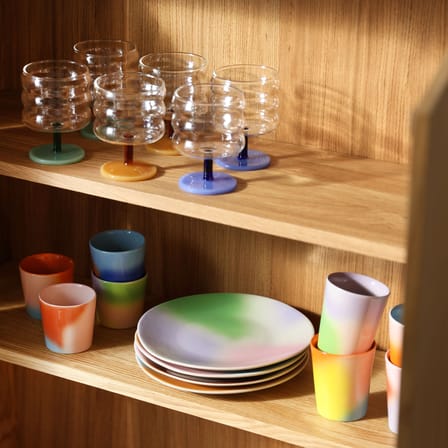 Tazza Hue ceramica multicolore / Set di 4 - Ø 7 x H 6,5 cm - & klevering