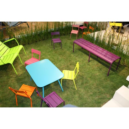 Banc Luxembourg métal vert 3/4 places / L 145 cm - Aluminium - Fermob