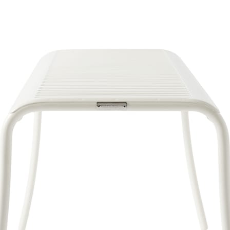 Banc Patio Lames métal blanc / Lattes - L 116 cm - Tolix