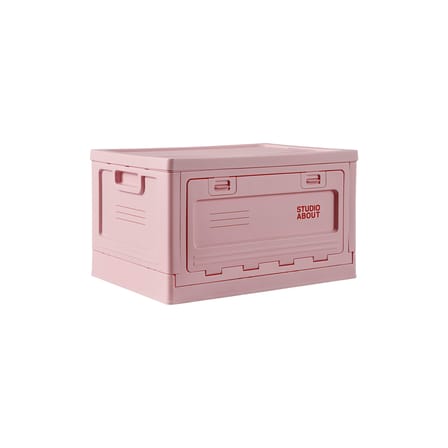 Boîte Box Large plastique rose / 50 x 35,5 x H 29 cm - Empilable - STUDIO ABOUT