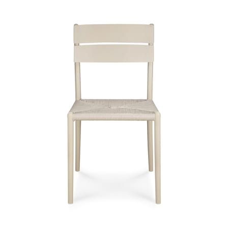 Chaise Elin métal beige / Assise corde - Ethnicraft