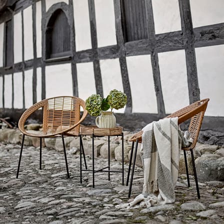 Fauteuil Dudine / Ensemble 2 fauteuils + table d'appoint - Bloomingville