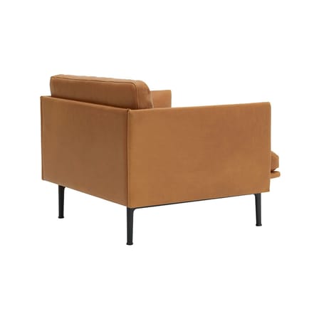 Fauteuil rembourré Outline cuir marron - Muuto