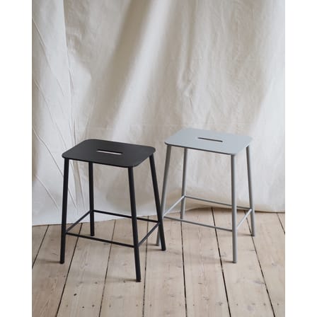 Hocker Adam Outdoor metall schwarz / H 50 cm - Frama 