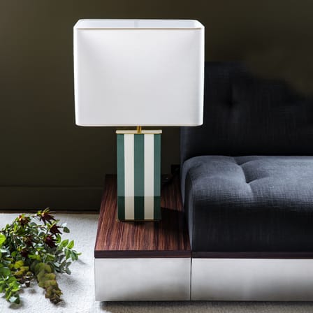 Lampada da tavolo Elysée tessuto legno verde / H 71 cm - RED Edition