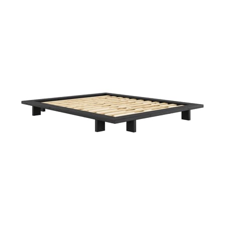 Lit double Japan bois noir / Pour matelas 160 x 200 cm - KARUP