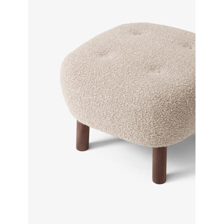 Pouf ATD1 tissu bois beige / Laine bouclée - &tradition