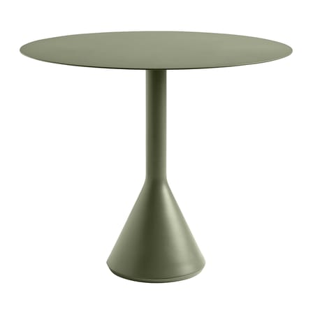 Palissade Cone Round table metal green / Ø 90 cm - Steel - Hay