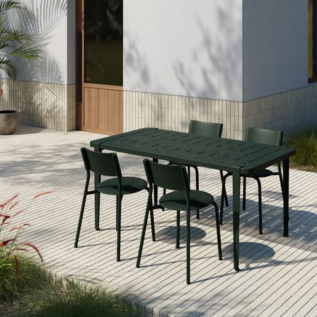 Sedia impilabile SSDr Outdoor materiale plastico verde / Per esterni - Riciclato - TIPTOE