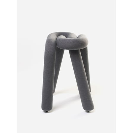 Sgabello imbottito Bold tessuto grigio imbottito / Tessuto - Moustache