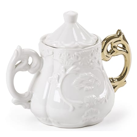 Sucrier I-Sugar céramique or blanc - Seletti