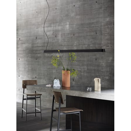 Suspension Linear LED métal gris / L 169,2 cm - Muuto