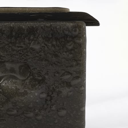 Table d'appoint Opalia verre marron / 52 x 32 x H 40 cm - Glas Italia