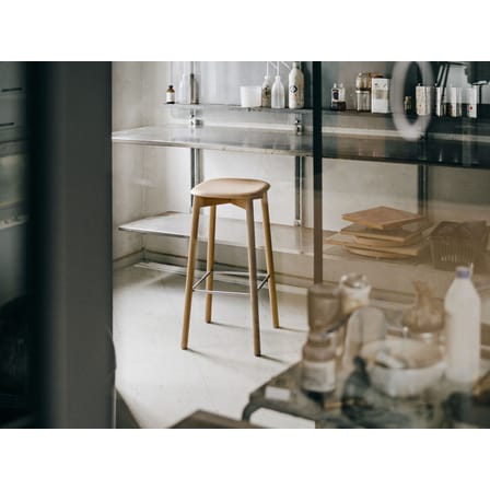 Tabouret de bar Soft Edge 82 bois naturel / H 75 cm - Hay