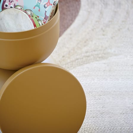 Tabouret Piapolo métal jaune / Coffre rangement - Fermob