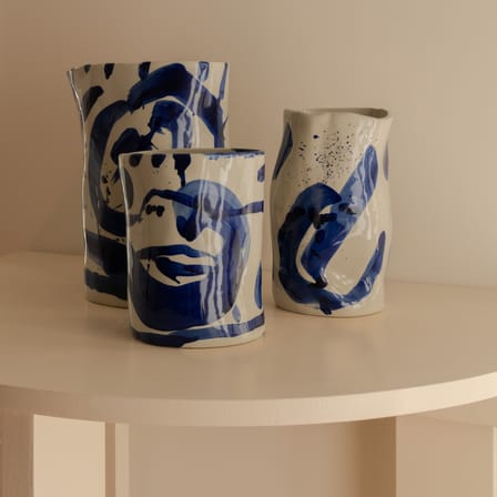 Vase Sophia Small céramique bleu / H 19 cm - Serax