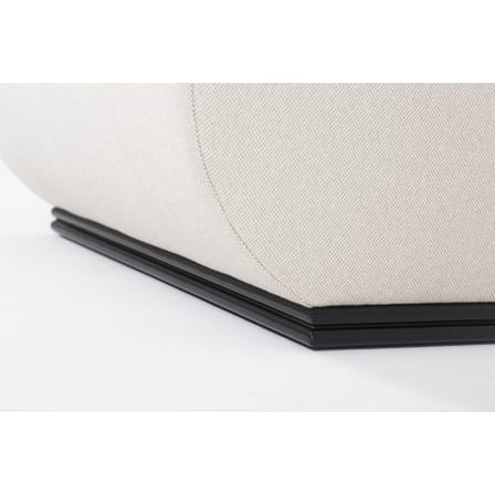 Banc rembourré Place des Petits Pères tissu gris Court par José Lévy / L 60 cm - Exclusivité Made In Design - Lelièvre Paris