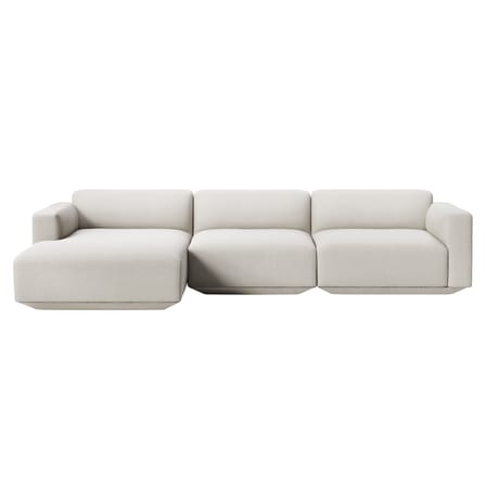 Canapé d'angle Develius E tissu beige / 4 places - L 309 cm / Dormeuse gauche - &tradition