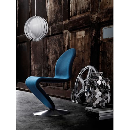 Chaise rembourrée 123 tissu rouge / Exclu web - Verner Panton, 1973 - Verpan
