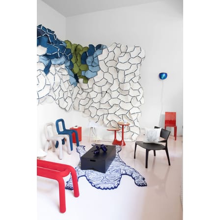 Chaise rembourrée Bold tissu orange - Moustache