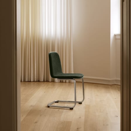 Chaise rembourrée Brink tissu vert - Muuto