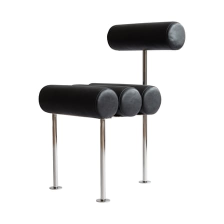 Chaise rembourrée Hiro cuir noir - 101 COPENHAGEN